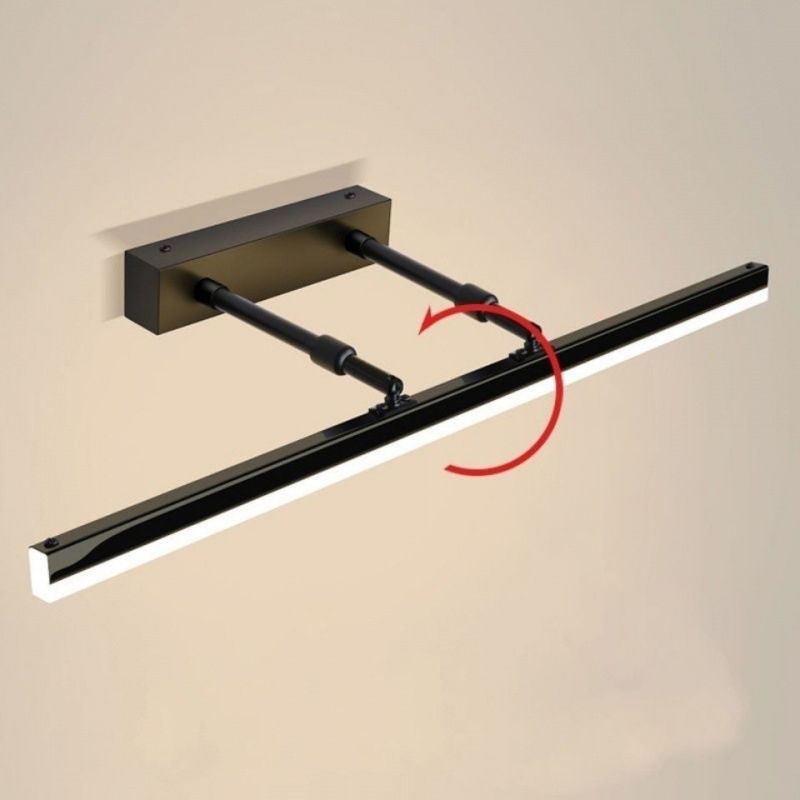 Metal Linear Shade Swing Arm Wall Light Modern 1 Head Wall Mount Fixture