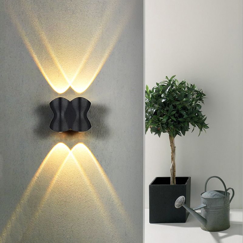 Dark Black Wall Flush Mount Aluminum LED Modernism Wall Light