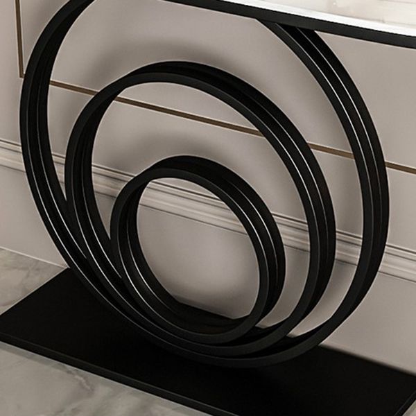 31.5" Tall Modern Console Table 1-shelf Stone Accent Table for Hall