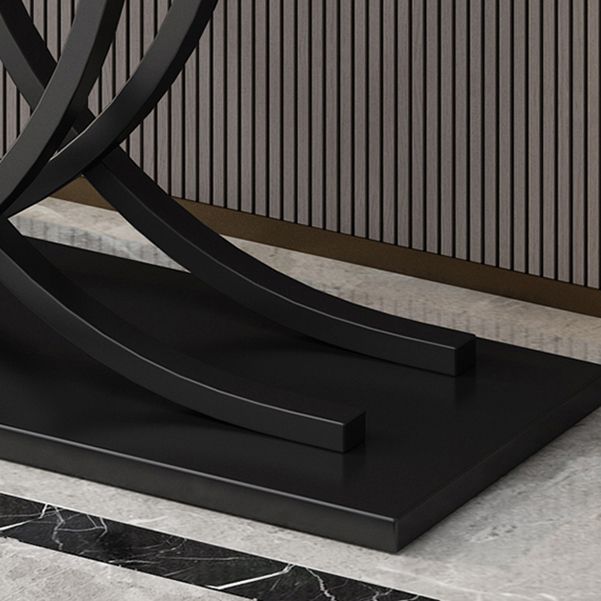 Modern Console Accent Table Antique Finish Sofa Console Table with Shelf