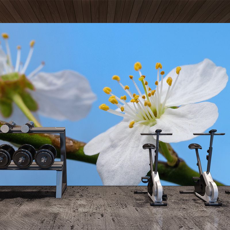 Beautiful Flowers Murals Wallpaper Modern Stain Resistant Wall Decor in Multi-Clor