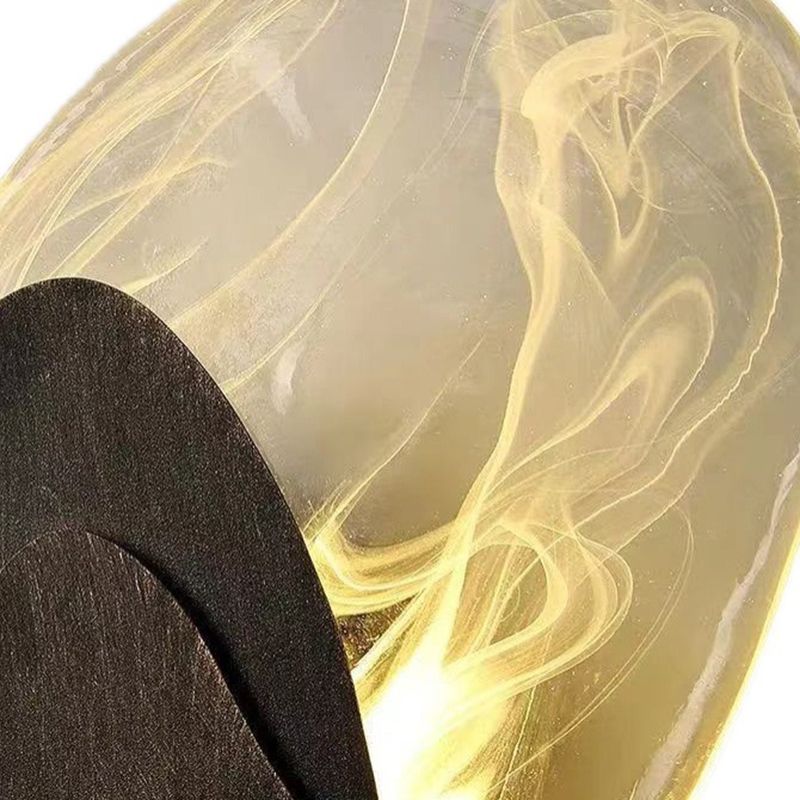 Contemporary Irregular Wall Light with Glass Shade for Living Room