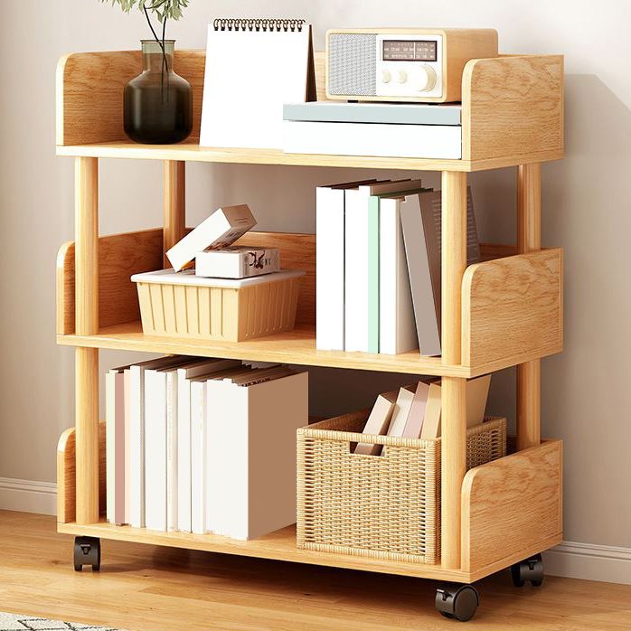 Open Back Standard Bookshelf Scandinavian Bookcase with Shelves