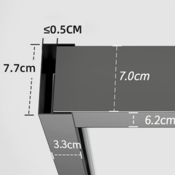 Simple In-line Shower Bath Door Glass and Metal Bathroom Shower Door