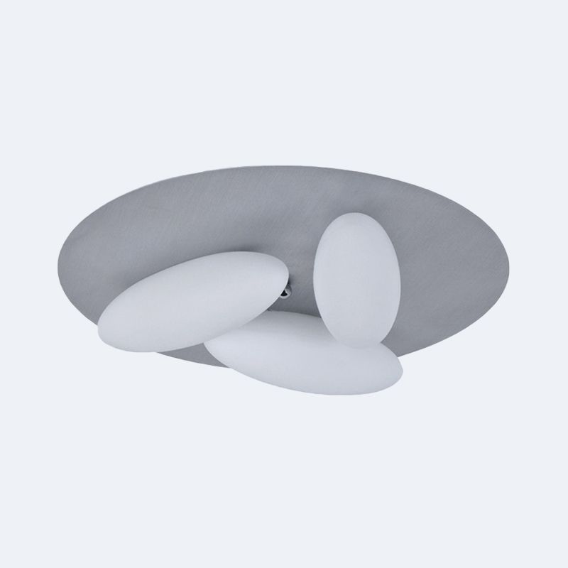 Plafonnier encastré en forme de Grain de riz, éclairage moderniste en verre blanc, 3/5 têtes, plafonnier de salon
