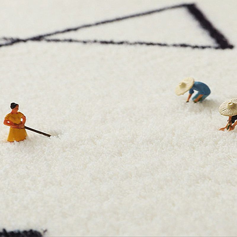 Simplicity Contrast Panel Rug Comfort Area Rug Polyester Stain Resistant Carpet for Home Decor