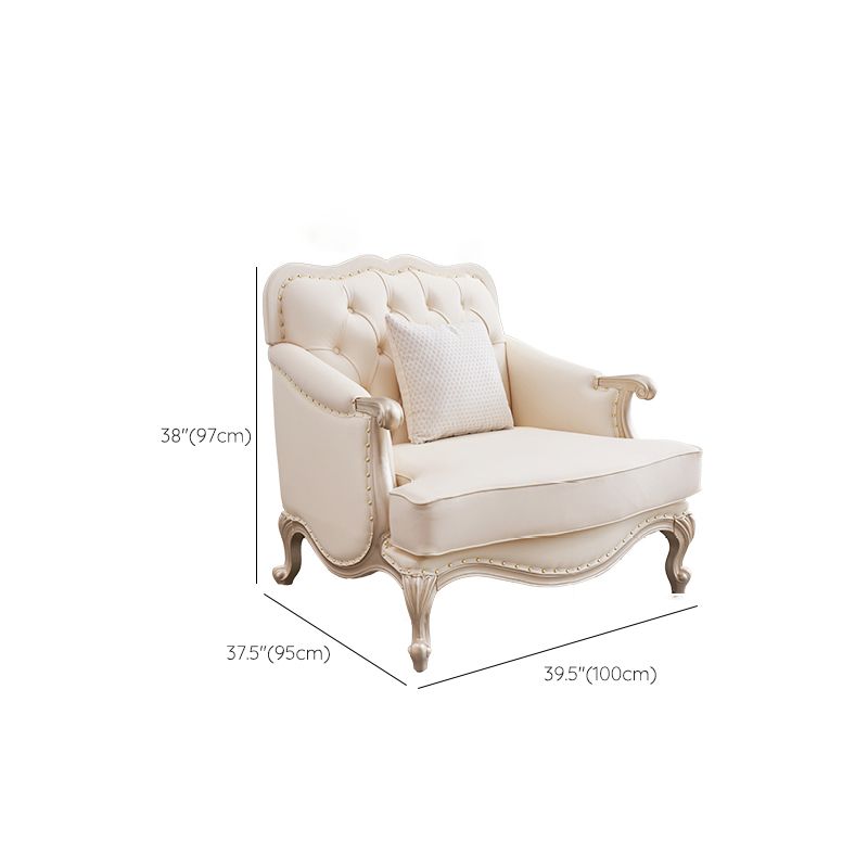 38.18" Tall Nailhead Trim Sectional Sofa Sloped Arm Genuine Leather Sofa