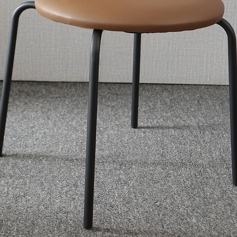 Contemporary Dining Side Chair PU Leather Stacking Side Chair