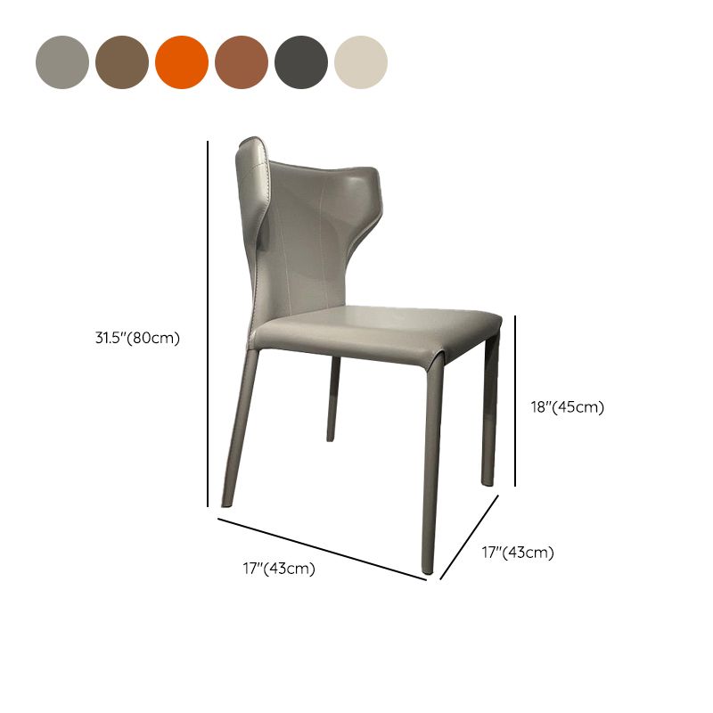 Contemporary Kitchen Wingback Side Chair Armless Dining Chairs