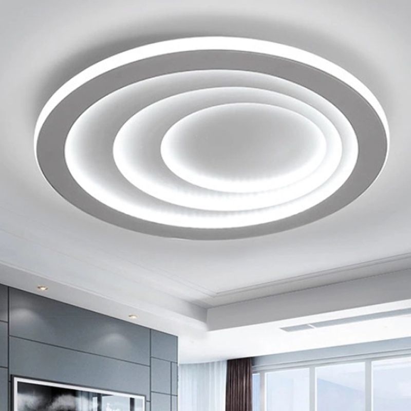 Acrylic Ripples Flush Ceiling Light 16"/19.5"/23.5" Wide Modern Ceiling Mounted Fixture in Warm/White Light
