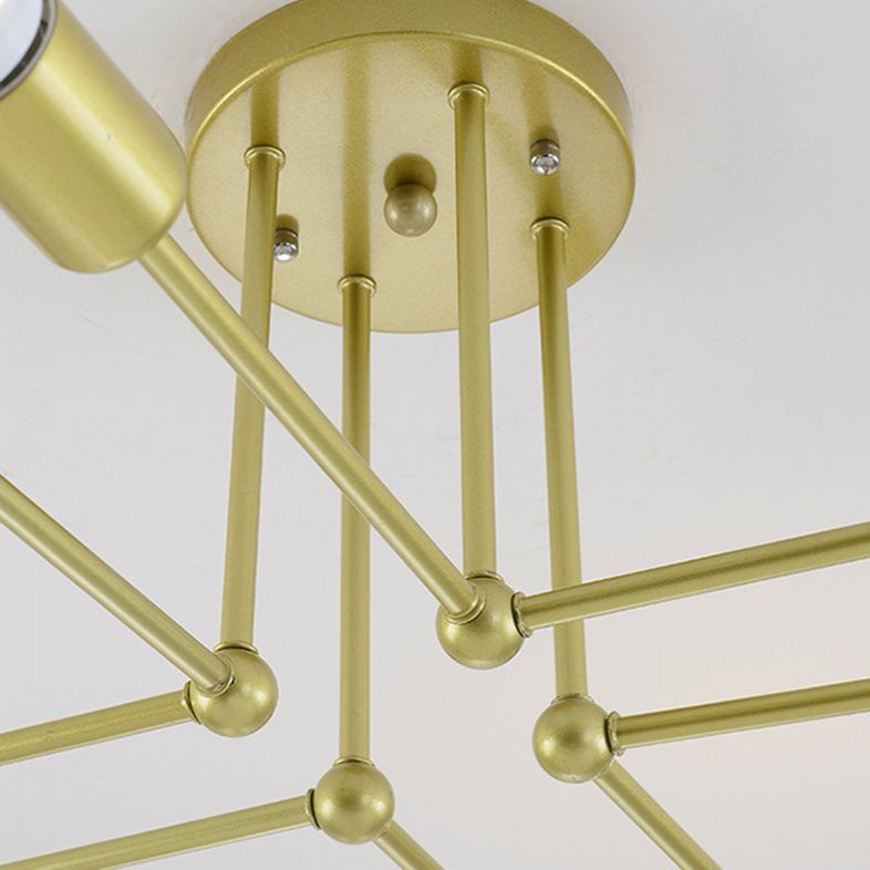 Metal Sputnik Shade Flush Ceiling Light Modern Multi-Lights Flush Mount Fixture