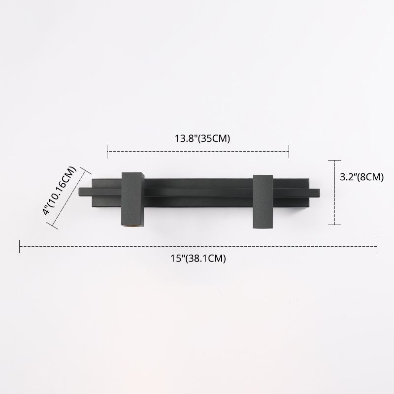 Frosted Black Angle Adjustable Vanity Light Nordic Style Minimalism Aluminum Make-up Mirror Lamp for Bathroom Vanity