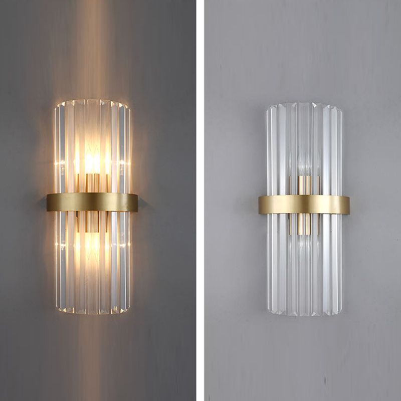 Modern Household Wall Sconce Crystal Shade Wall Lamp for Drawing Room Living Room