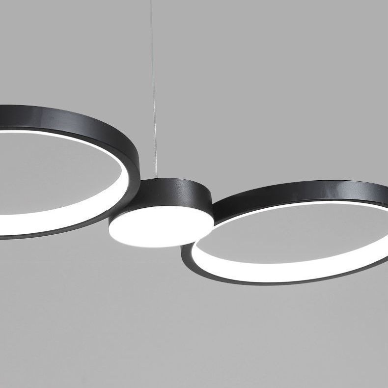 Multiple-Light Geometric Island Pendant Modern Metal Island Pendant Lights