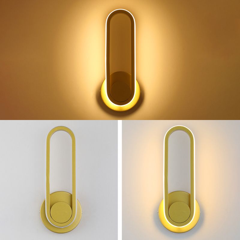 Moderne beknopte LED Roteerbare wand SCONCE Smeedijzeren langwerpige wandlampje met siliconen schaduw