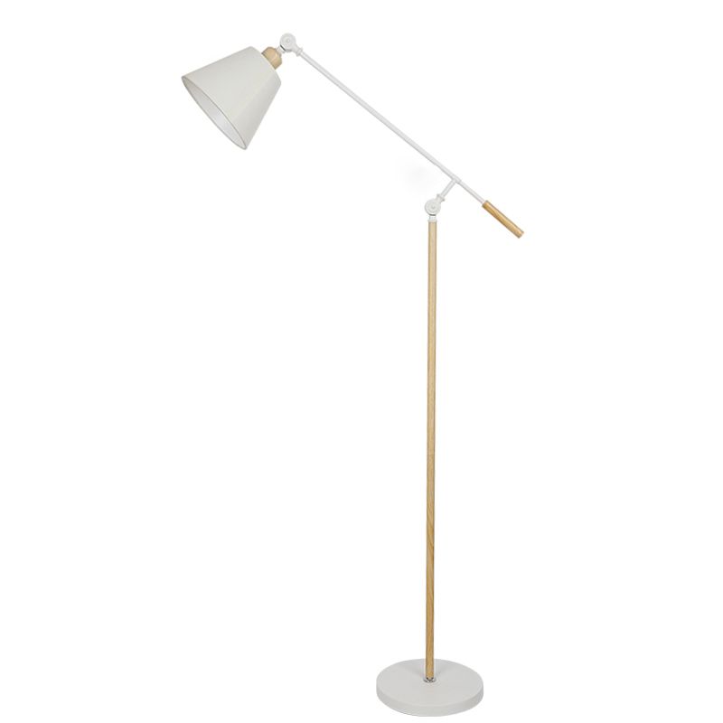 Forma geométrica Luz de piso de metal estilo moderno de 1 luces de lámpara de piso