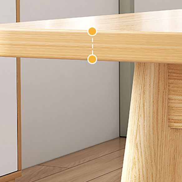 Contemporary MDF Rectangle Shape Dining Set Kitchen Standard Dining Set with 4 Legs Table