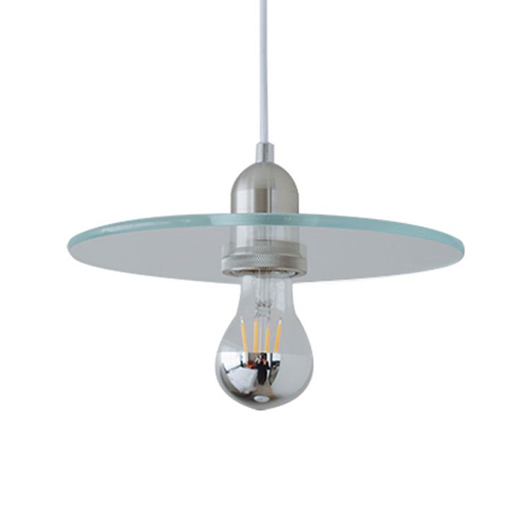 Single Light Industrial Style Hanging Light Glass Shade Bedroom Vintage Pendant Lighting