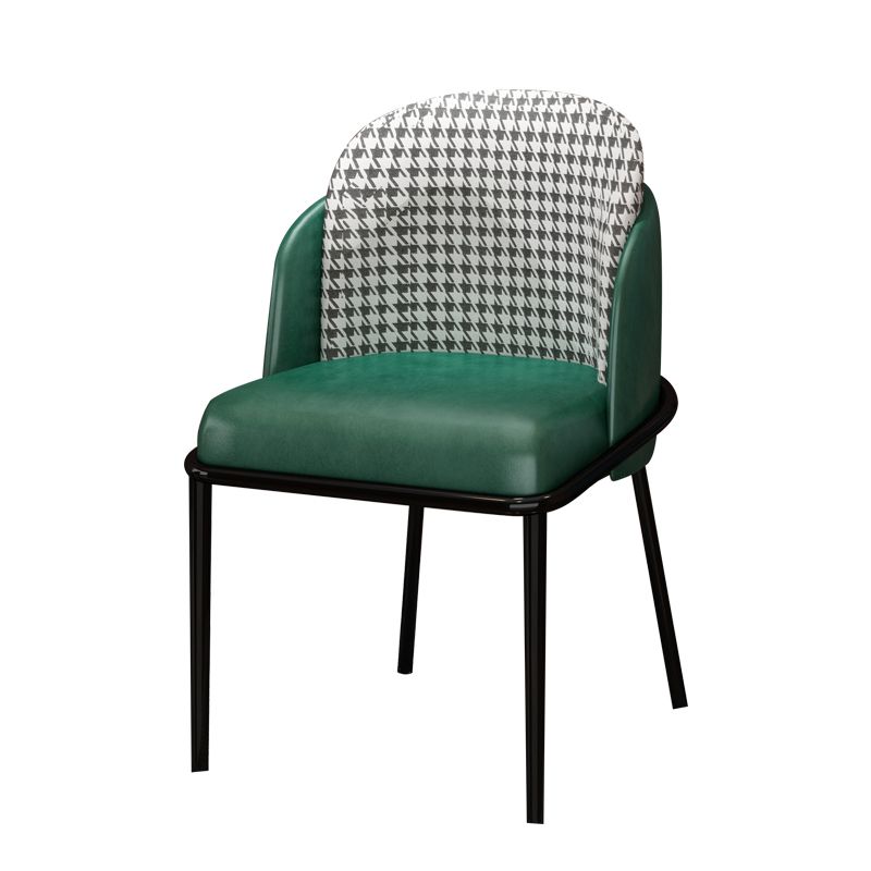 Silla de comedor tapizada de estilo escandinavo, silla de comedor individual con respaldo sólido