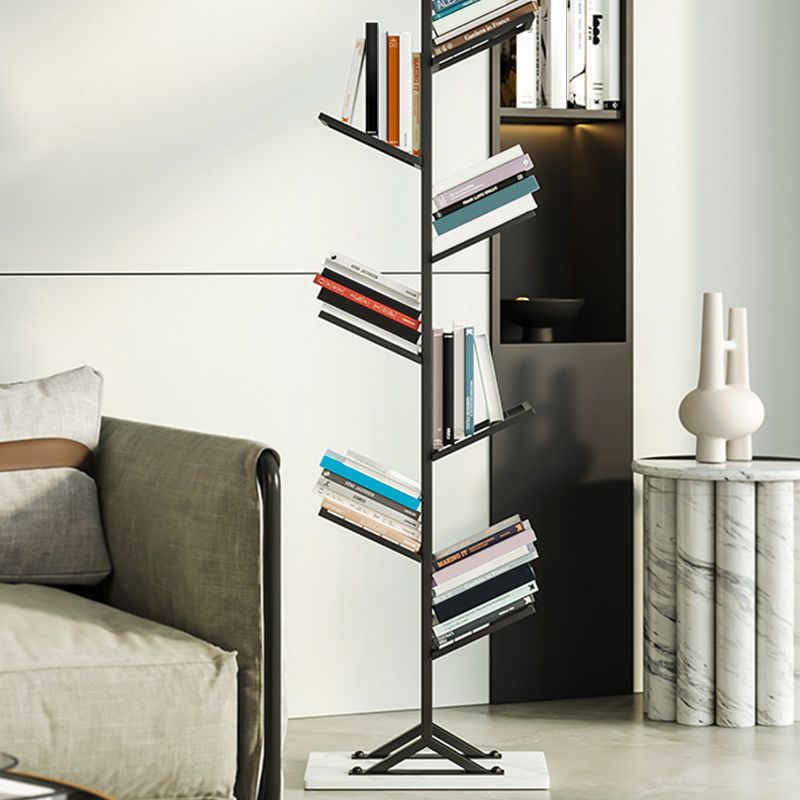 Minimalist Style Open Shelf Bookcase in Metal Material Shelves