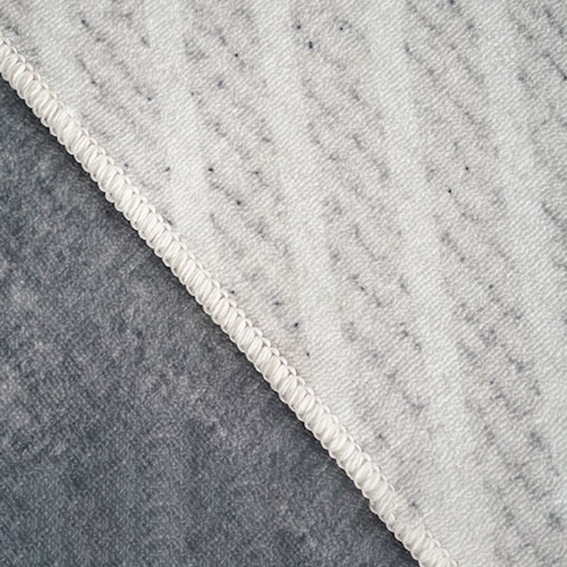 Simple Solid Color Comfort Rug Polyester Stripe Printing Area Rug Non-Slip Backing Carpet for Living Room