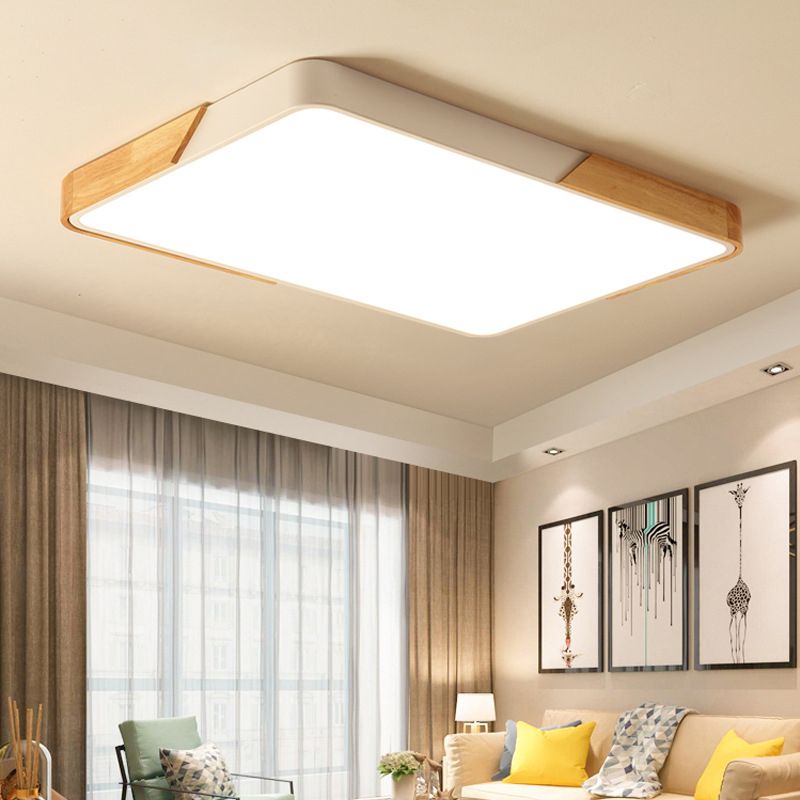 Modern Macaroon Geometry Shape Flush Mount Lamp Acrylic 1 Light Flush Mount Led Lights