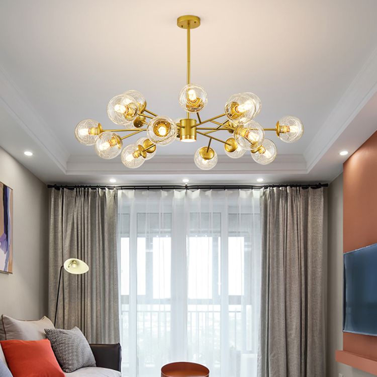 Luminaires de pendentif en verre sphérique