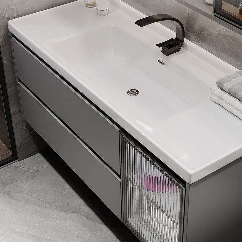 Contemporary Sink Vanity Bathroom Vanity Cabinet with Mirror Cabinet