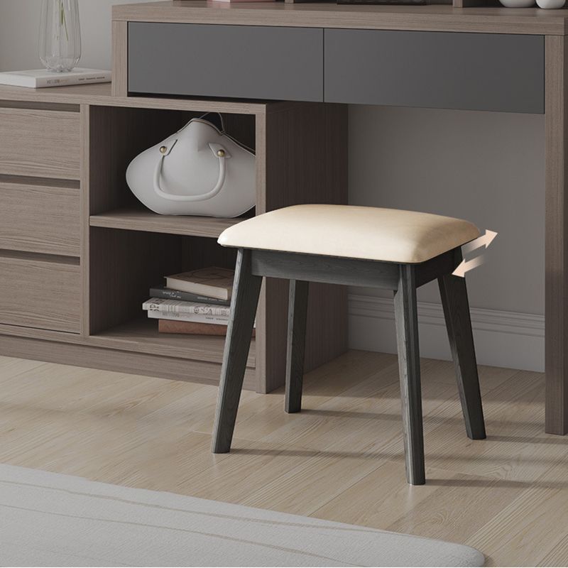 15.74" Wide Vanity Tables Wood Makeup Table with 5 Storage Drawers and Mirror