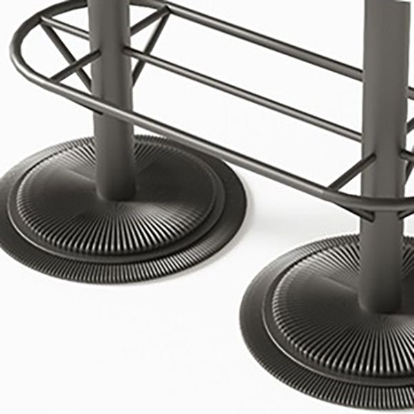 Industrial Style Bar Height Table Black Bar Dining Table with Storage