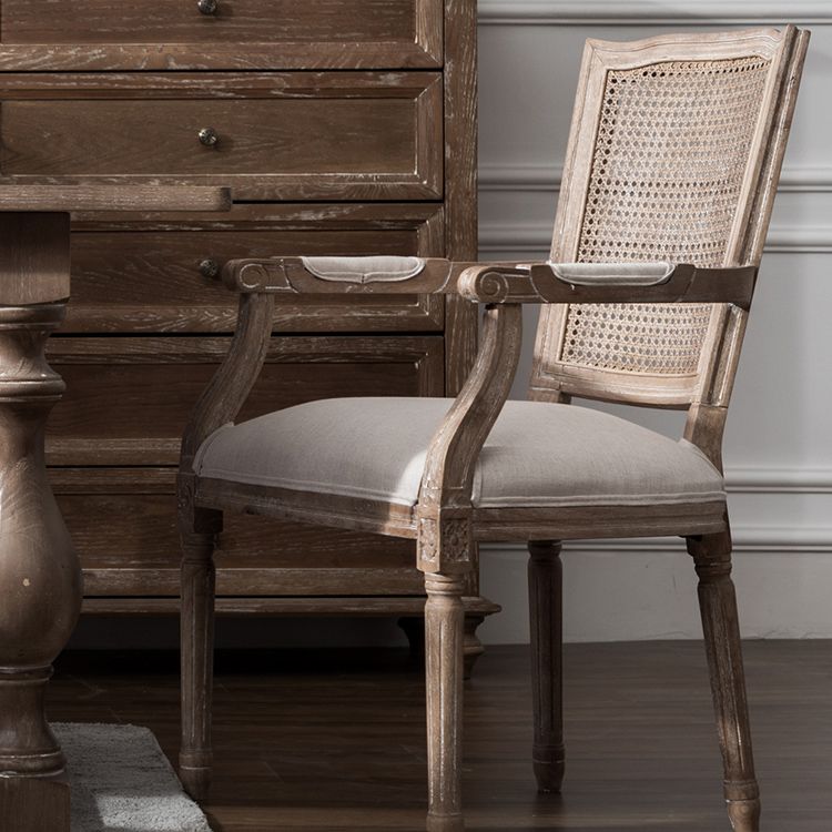 Fauteuil de salle à manger en bois avec coussin, chaise d'appoint à dossier ouvert pour la maison