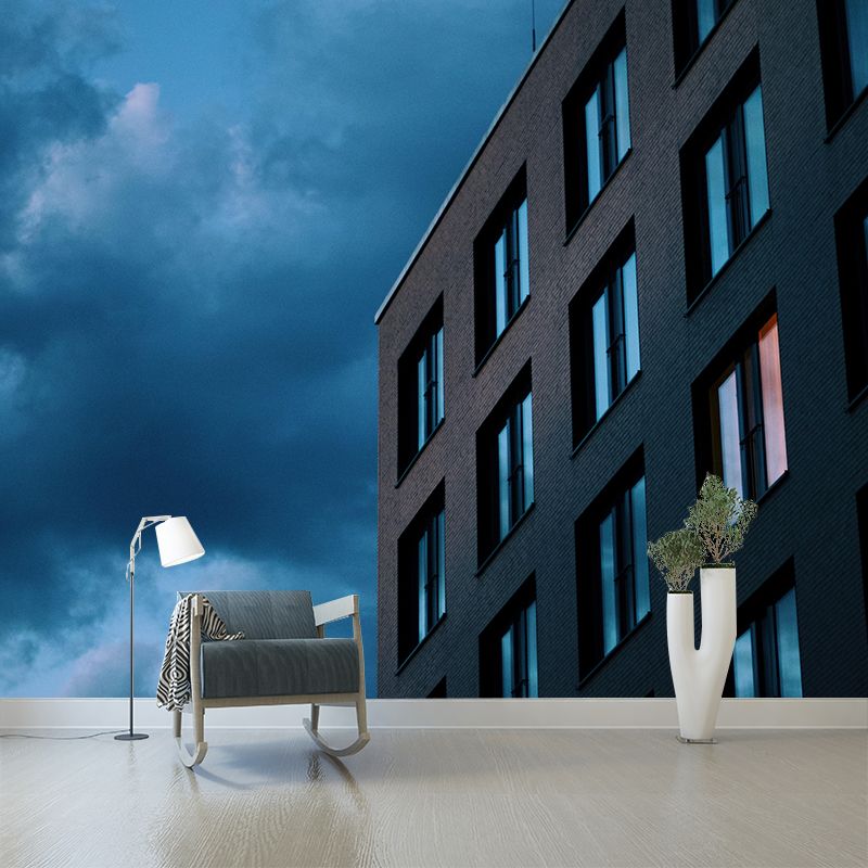 Skyscrapers Wall Mural Decal Eco-friendly Mural Wallpaper for Living Room