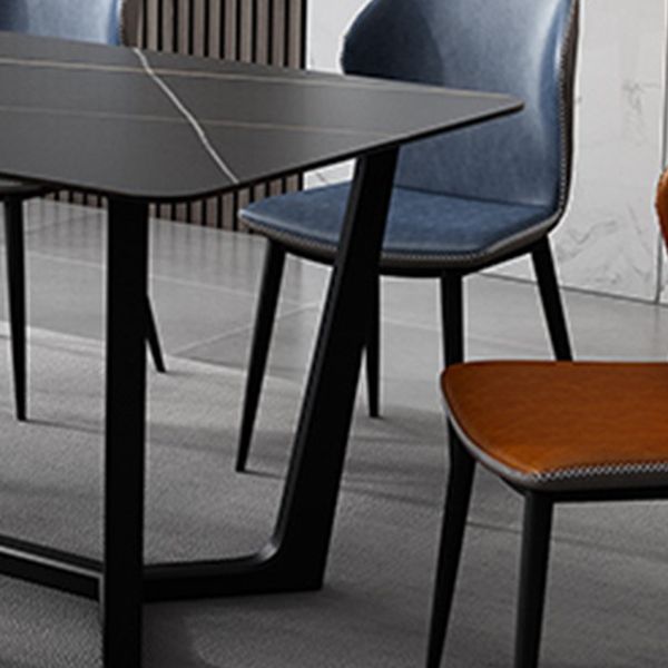 Contemporary 1/5/7 Pieces Dining Set Black Sintered Stone Dining Furniture