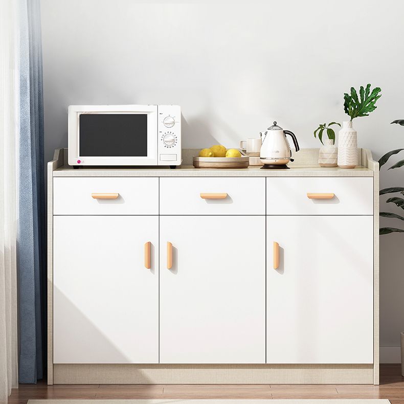 Wood Living Room Sideboard Cabinet Modern Credenza with Storage and Drawer