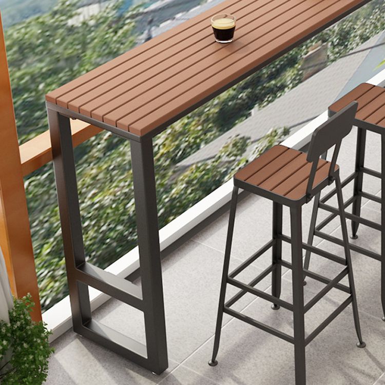 Modern Reclaimed Wood Bar Table Set 1/2/5 Pieces Counter Table for Dining Room