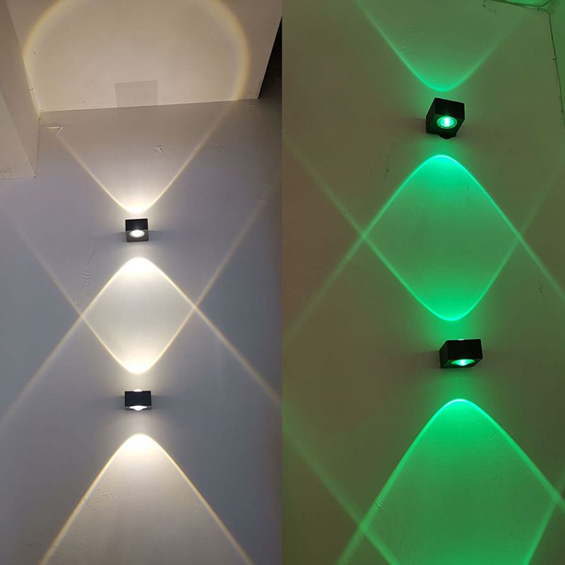 Multi -Lichter quadratische Wandleuchten moderner Metallwandmontagelampen im modernen Stil