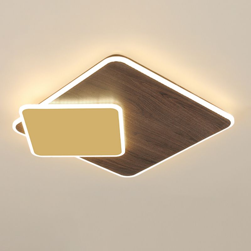 Modern Metal Flush Mount Geometric Shape Ceiling Light with Acrylic Shade for Passage
