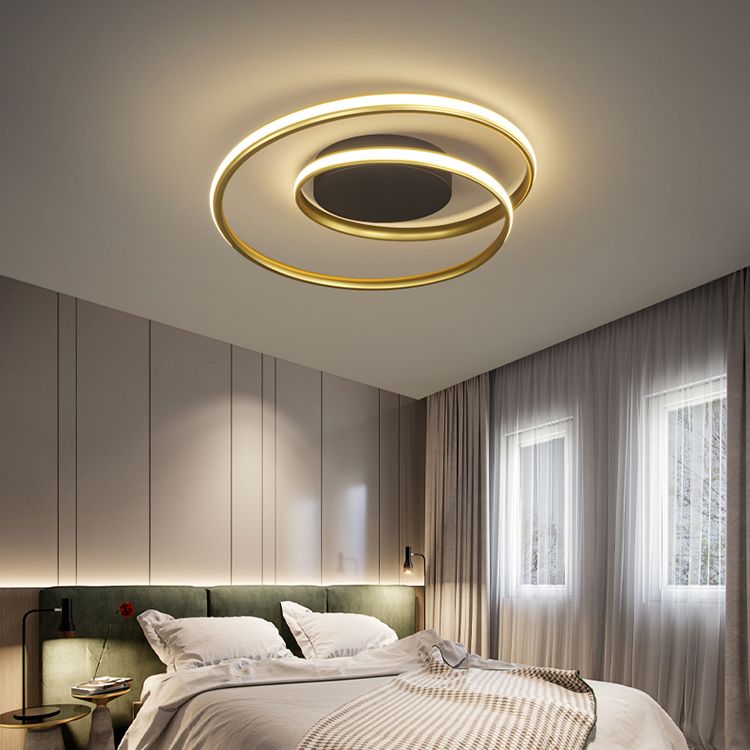 Plafonnier de style contemporain Plafonnier LED en métal pour chambre à coucher