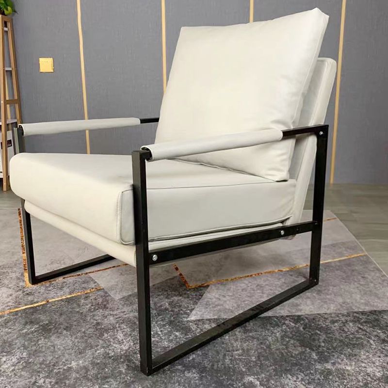 Arms Included Accent Armchair with Loose Back, 31.50" W √ó 27.56" L √ó 35.43" H
