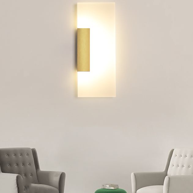 Geometry Shape Metal Wall Light Modern Style 1 Light Wall Mount Lamp