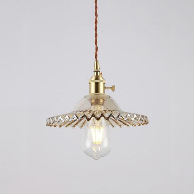 Coppa di vetro Copertura Ombra appeso Luci sospese in stile industriale 1 Fun a montaggio appeso alla luce