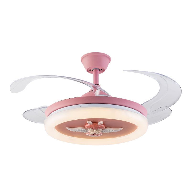 Metal Ceiling Fan Lighting Modern Style 1 Light Ceiling Fan Lamp for Children's Room
