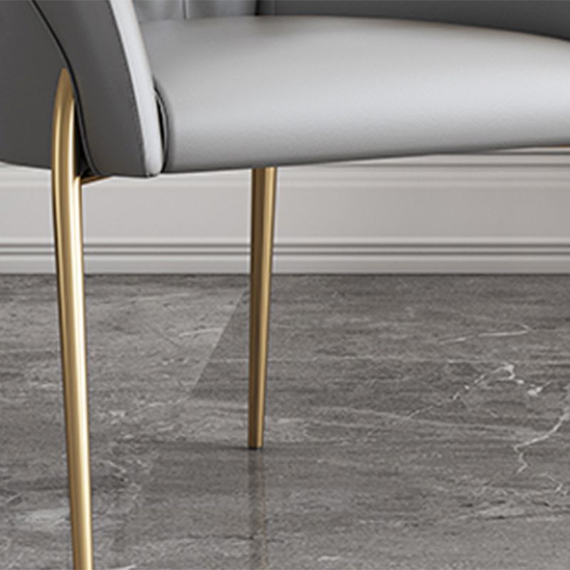 Glam Style Dining Arm Chair Upholstered Dining Chair for Dining Room