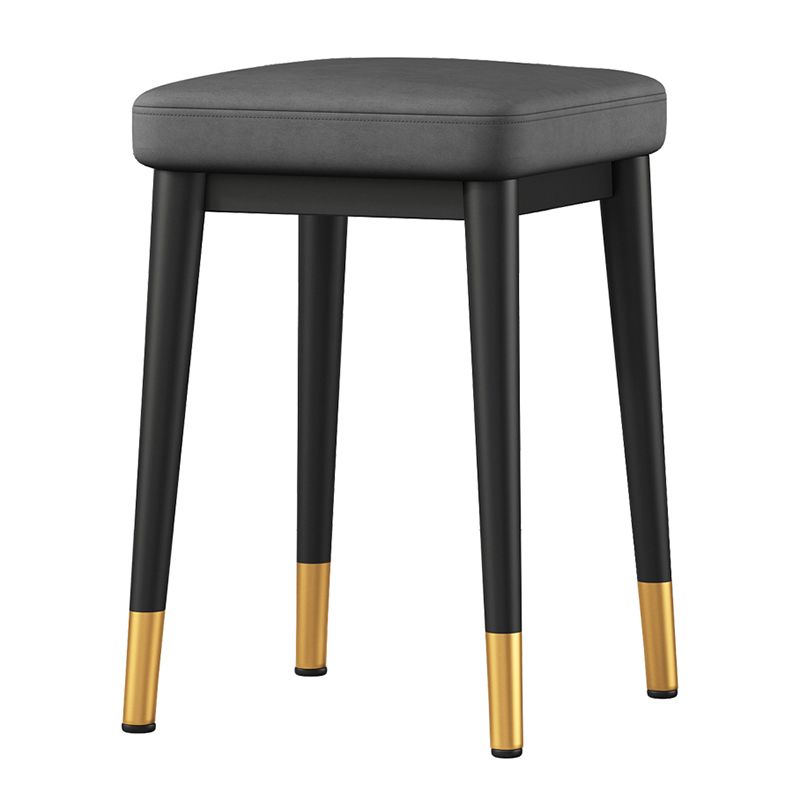 Stylish Faux Ottoman Solid Color Water Resistant Square Footstool Ottoman