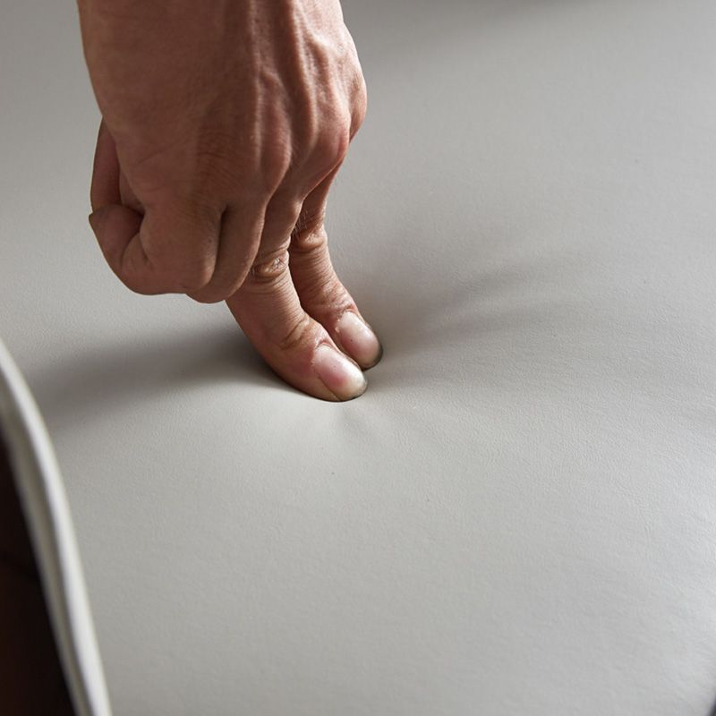 Open Back Dining Arm Chair Modern Style Faux Leather Dining Side Chairs