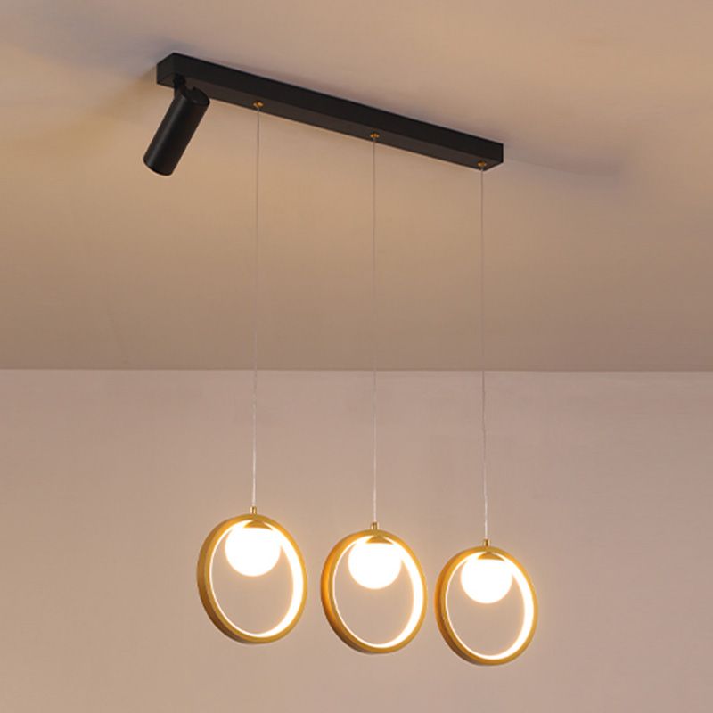 Estilo contemporáneo Geometry Island Lighting Lights Metal Island Lights