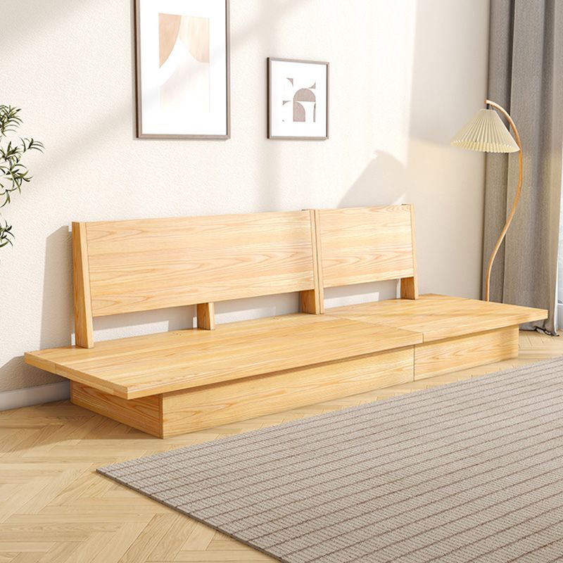 Scandinavian Fabric Living Room Sofa Loose Back White Seating