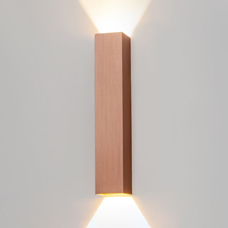 Lampe à lampe murale en aluminium de style moderne Applique 2 LIGHTES RECTANGE CHAMP MURM