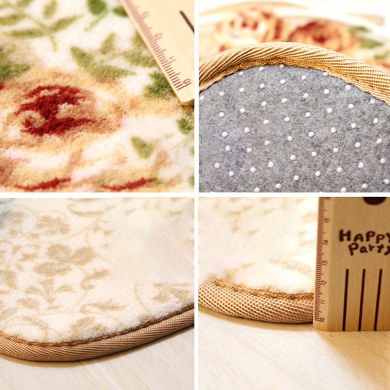 Beige vintage tapijt polyester bloemruimte vloerkleurbestendig vloerkleed voor woonkamer