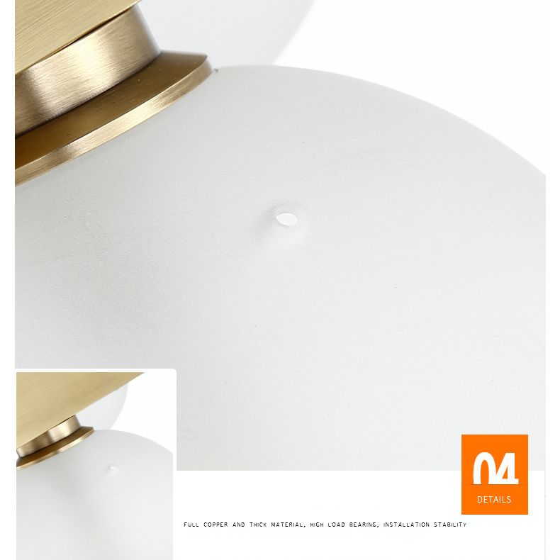 Light de plafond sphérique d'île sphérique d'île Gold linéaire moderne pour table